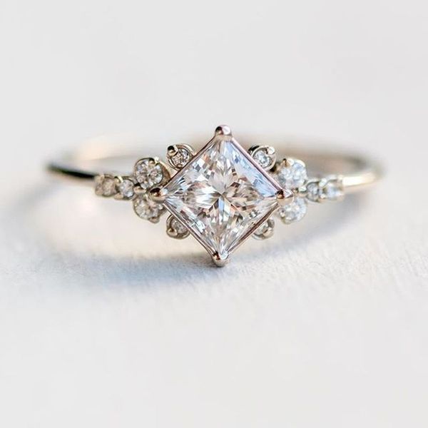 dainty 18k gold plated square stones bezel set diamond ring stacking finger rings wholesale, Silver
dainty 18k gold plated square stones bezel set diamond ring stacking finger rings wholesale, Silver