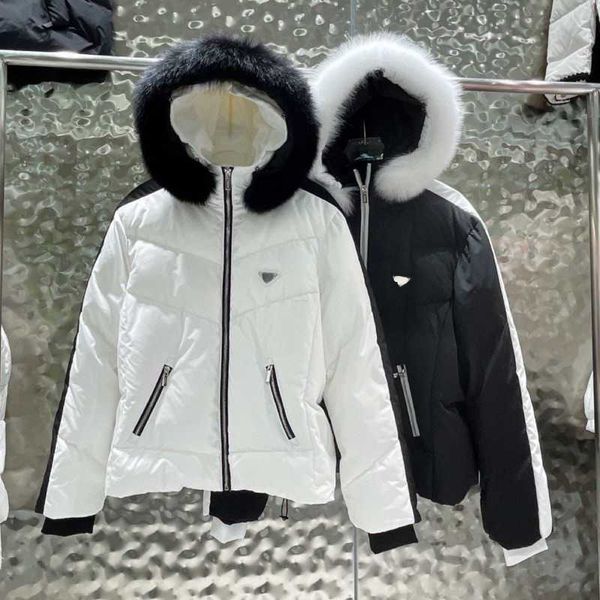 women's down & parkas designer winter womens jacket triangle embroidered parka coats coat women goose zip hooded jackets fur collar 6y3, Black
women's down & parkas designer winter womens jacket triangle embroidered parka coats coat women goose zip hooded jackets fur collar 6y3, Black