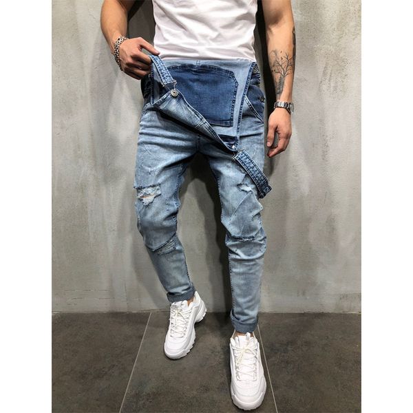 men's pants fashion men ripped jeans overalls jumpsuits hi street distressed denim bib for man suspender size sxxxl 230414, Black
men's pants fashion men ripped jeans overalls jumpsuits hi street distressed denim bib for man suspender size sxxxl 230414, Black