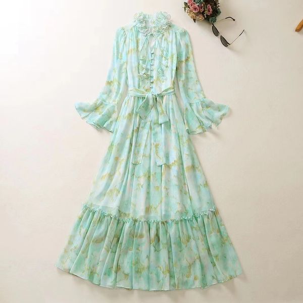 casual dresses european and american women's clothes 2023 spring new long sleeve flared sleeve petal stand collar fashion belt printed, Black;gray
casual dresses european and american women's clothes 2023 spring new long sleeve flared sleeve petal stand collar fashion belt printed, Black;gray