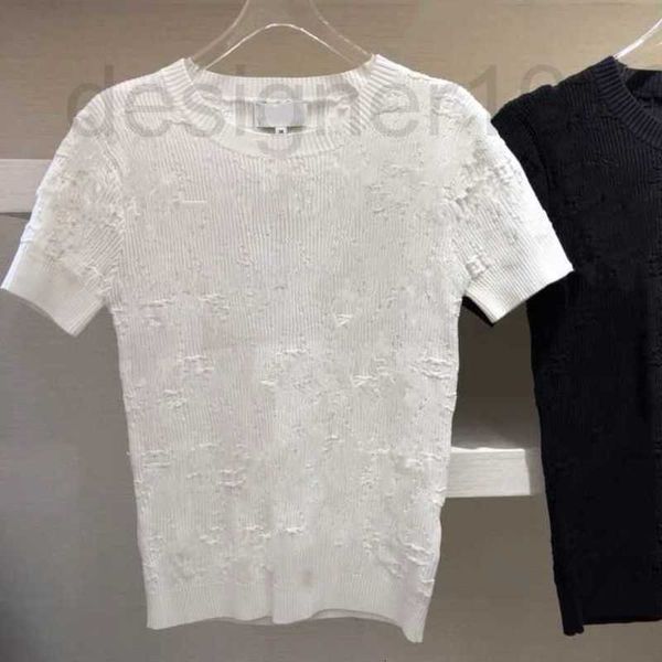 designer high end~2021 spring/summer new style temperament small fragrance wind slim fit breathable knitted diamond short sleeve t-shirt for, White;black
designer high end~2021 spring/summer new style temperament small fragrance wind slim fit breathable knitted diamond short sleeve t-shirt for, White;black
