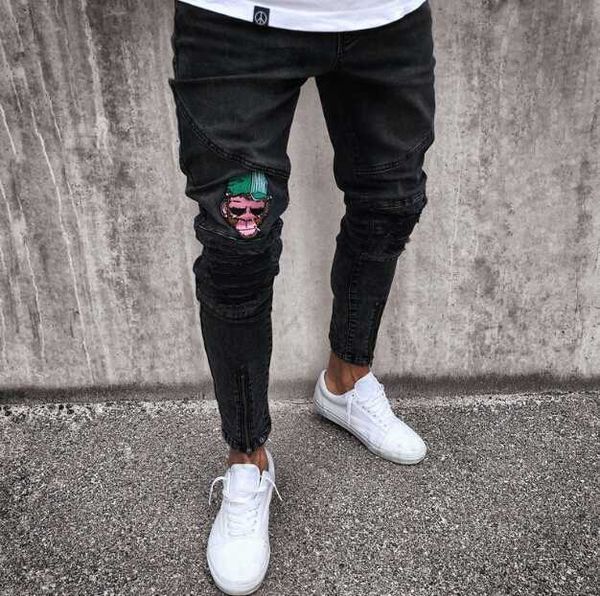 slim pattern mens print denim pencil pants ripped washed biker jeans high street fashion pants zipper design skinny hip hop jeans, Blue
slim pattern mens print denim pencil pants ripped washed biker jeans high street fashion pants zipper design skinny hip hop jeans, Blue