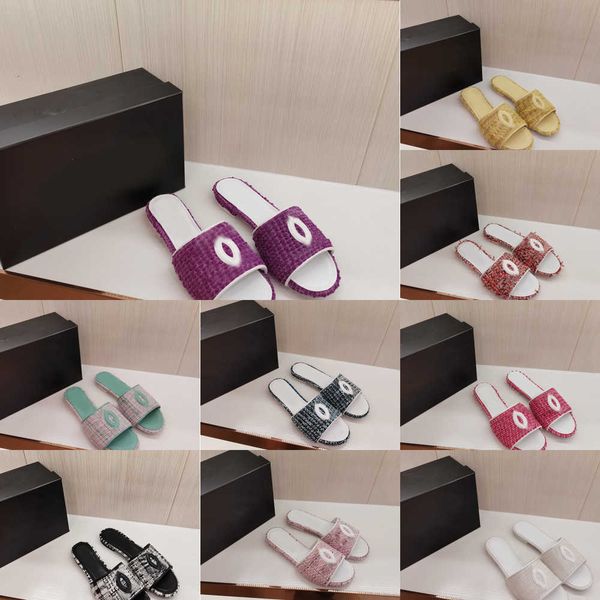 women designer slippers socialite fashion 2023 new slides plaid tweed straw woven fashion summer home beach slipper non-slip must-haves for, Black
women designer slippers socialite fashion 2023 new slides plaid tweed straw woven fashion summer home beach slipper non-slip must-haves for, Black