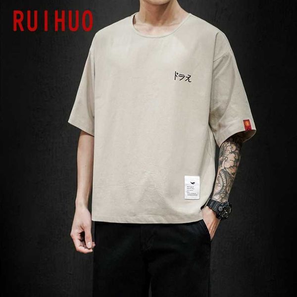 men's t-shirts ruihuo japan style cotton t for clothing tee japanese streetwear harajuku hip hop 5xl 2023 summer, White;black
men's t-shirts ruihuo japan style cotton t for clothing tee japanese streetwear harajuku hip hop 5xl 2023 summer, White;black