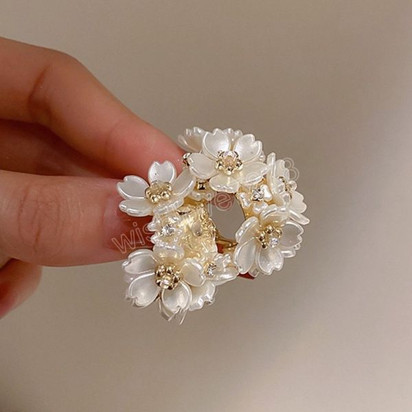 fashion white shell flower pearl hoop earrings for women korean elegant temperament zircon earrings jewelry, Golden;silver
fashion white shell flower pearl hoop earrings for women korean elegant temperament zircon earrings jewelry, Golden;silver