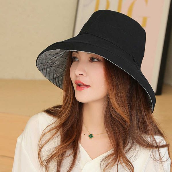 wide brim hats 13cm wide brim bucket hat for ladies summer beach two sides wear simple sun cap woman % cotton fisherman hats aa230414, Blue;gray
wide brim hats 13cm wide brim bucket hat for ladies summer beach two sides wear simple sun cap woman % cotton fisherman hats aa230414, Blue;gray