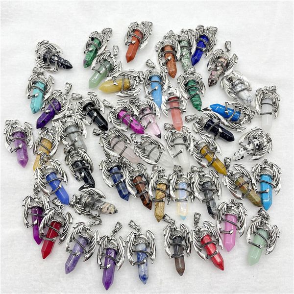 natural stone hexagonal vintage column point pterosaur gemstone pendant pterosaur copper pendant for jewelry making, Silver
natural stone hexagonal vintage column point pterosaur gemstone pendant pterosaur copper pendant for jewelry making, Silver