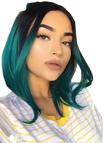 lace front wigs preplucked glueless ombre green short bob 180% density silky straight soft wigs for black women with baby hair, Black;brown
lace front wigs preplucked glueless ombre green short bob 180% density silky straight soft wigs for black women with baby hair, Black;brown