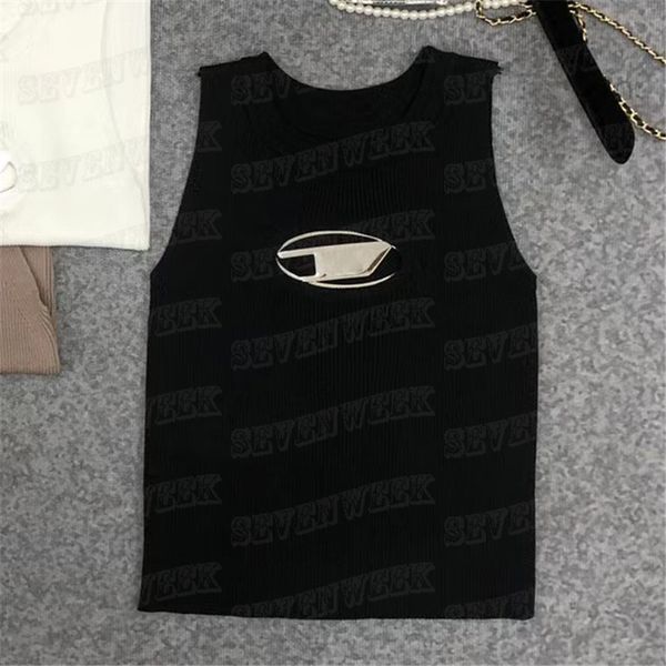 mnqa women hollow vest dresses knits tanks designer letter sleeveless dress tees clothing for lady, Black;gray
mnqa women hollow vest dresses knits tanks designer letter sleeveless dress tees clothing for lady, Black;gray