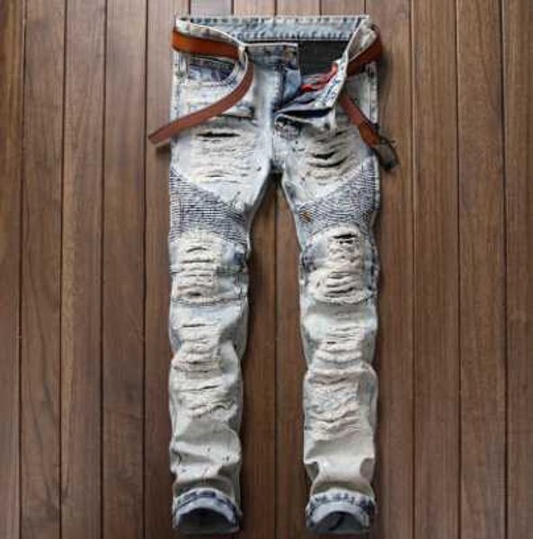 washed fashion vintage jeans men slim straight jean pants ripped destroyed long trousers, Blue
washed fashion vintage jeans men slim straight jean pants ripped destroyed long trousers, Blue