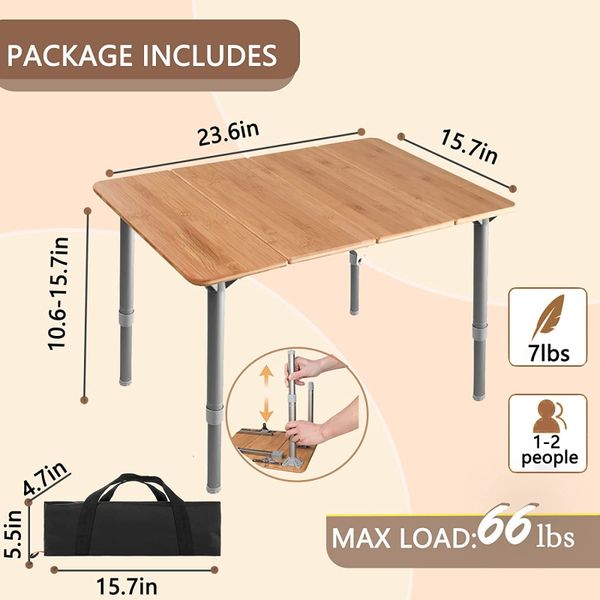 lightweight stable bamboo outdoor folding camp tables adjustable height portable picnic
lightweight stable bamboo outdoor folding camp tables adjustable height portable picnic