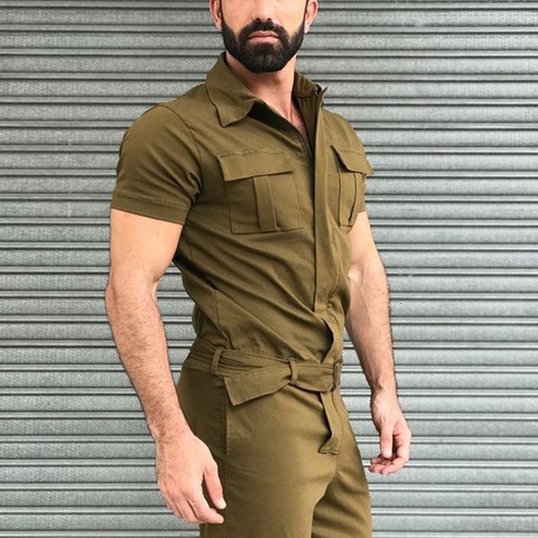 men's pants 2023 overalls casual streetwear pocket solid color short sleevetrousers jumpsuit fashion leisure basic work 230414, Black
men's pants 2023 overalls casual streetwear pocket solid color short sleevetrousers jumpsuit fashion leisure basic work 230414, Black