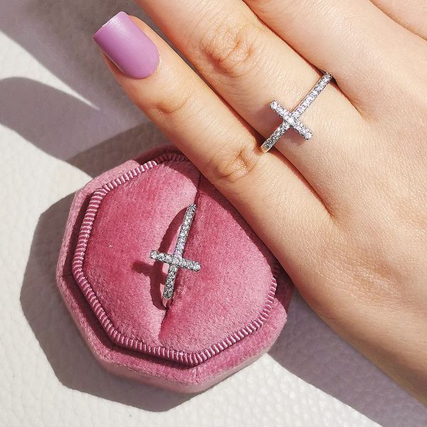vintage cross ring 925 sterling silver engagement wedding band rings for women bridal promise party jewelry gift, Slivery;golden
vintage cross ring 925 sterling silver engagement wedding band rings for women bridal promise party jewelry gift, Slivery;golden