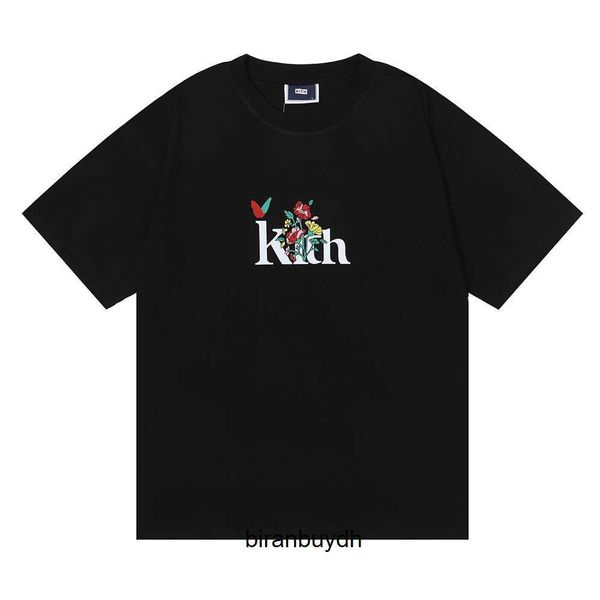 men's t-shirts kith classic letter flower print ins american fashion brand and women's casual loose short sleeve pullover t-shirt, White;black
men's t-shirts kith classic letter flower print ins american fashion brand and women's casual loose short sleeve pullover t-shirt, White;black