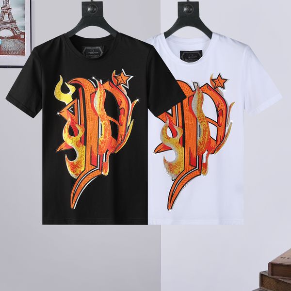 plein-plein t shirt fire mens metal letters embroidered european fashion streetwear trend round neck pullover 80, White;black
plein-plein t shirt fire mens metal letters embroidered european fashion streetwear trend round neck pullover 80, White;black