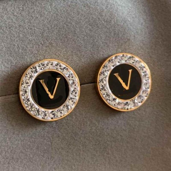 luxury women fashion earrings designer stud drop black oil engagement earring for lady christmas gifts, Silver
luxury women fashion earrings designer stud drop black oil engagement earring for lady christmas gifts, Silver