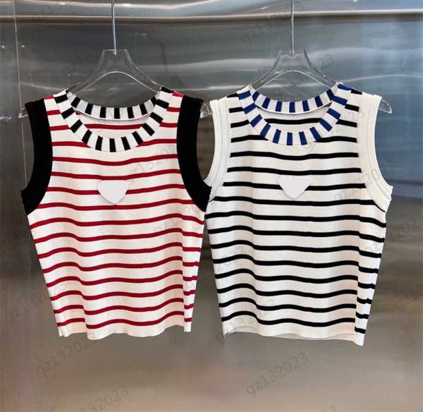 knitted tanks camis three-dimensional triangle logo decorative stripe printing sleeveless vest cuff bump color bag edge design crewneck pull, White
knitted tanks camis three-dimensional triangle logo decorative stripe printing sleeveless vest cuff bump color bag edge design crewneck pull, White