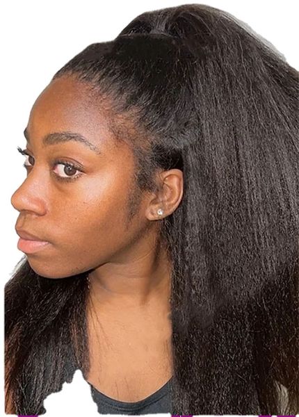 lace front wig for african women baby hair glueless daily preplucked soft 26 long kinky straight 180% density natural black yaki, Black;brown
lace front wig for african women baby hair glueless daily preplucked soft 26 long kinky straight 180% density natural black yaki, Black;brown