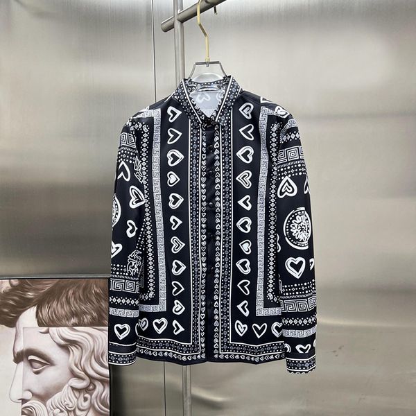 designer printed long sleeve luxury shirt fashion high street casual t-shirt breathable lapel t-shirt for men and women, White;black
designer printed long sleeve luxury shirt fashion high street casual t-shirt breathable lapel t-shirt for men and women, White;black