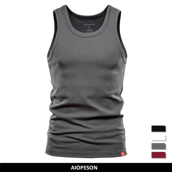 men' tank aiopeson casual slim fit solid color quality 100% cotton gym clothing sporting bodybuilding 230414, White;black
men' tank aiopeson casual slim fit solid color quality 100% cotton gym clothing sporting bodybuilding 230414, White;black