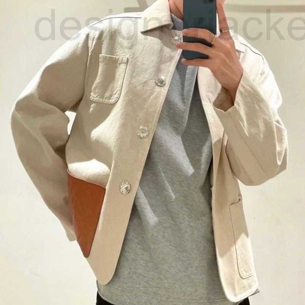 men's jackets designer luxury loe jacket mens lapel shirt leather patchwork casual jackets men windbreaker women cardigan coat bzog, Black;brown
men's jackets designer luxury loe jacket mens lapel shirt leather patchwork casual jackets men windbreaker women cardigan coat bzog, Black;brown