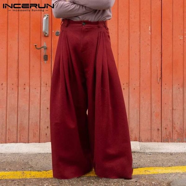 pants handsome welll fitting men casual pantalons solid simple male baggy high waist trousers drop crotch long pant s5xl incerun 2022, Black
pants handsome welll fitting men casual pantalons solid simple male baggy high waist trousers drop crotch long pant s5xl incerun 2022, Black