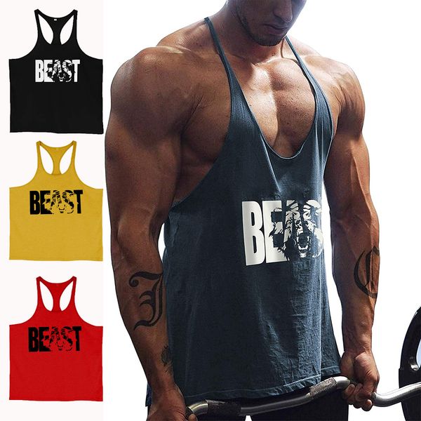 men' tank gym workout bodybuilding printed muscle stringer extreme y back fitness 230414, White;black
men' tank gym workout bodybuilding printed muscle stringer extreme y back fitness 230414, White;black