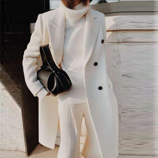 fur new autumn winter lapel button long coat fashion women solid color streetwear jacket harajuku elegant office ladies woolen coat, Black
fur new autumn winter lapel button long coat fashion women solid color streetwear jacket harajuku elegant office ladies woolen coat, Black