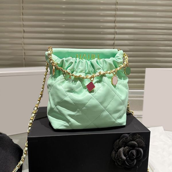 23p womens gem blessing bucket bags with lucky charms bracelet chain hand totes gold metal hardware chain crossbody shoulder handbags back l
23p womens gem blessing bucket bags with lucky charms bracelet chain hand totes gold metal hardware chain crossbody shoulder handbags back l