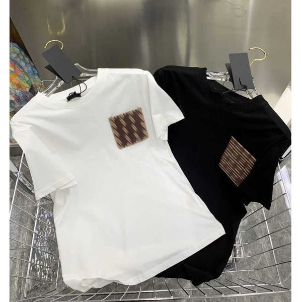 23ss womens t-shirt tee womens designer clothing round neck pure cotton double f letter patchwork pocket t-shirt womens clothes a1, White
23ss womens t-shirt tee womens designer clothing round neck pure cotton double f letter patchwork pocket t-shirt womens clothes a1, White