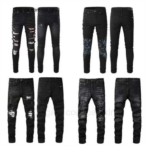 black slim men designer jeans fit big size jeans men's paint hole spot style destroyed skinny washed youth straight luxury casual regul, Blue
black slim men designer jeans fit big size jeans men's paint hole spot style destroyed skinny washed youth straight luxury casual regul, Blue