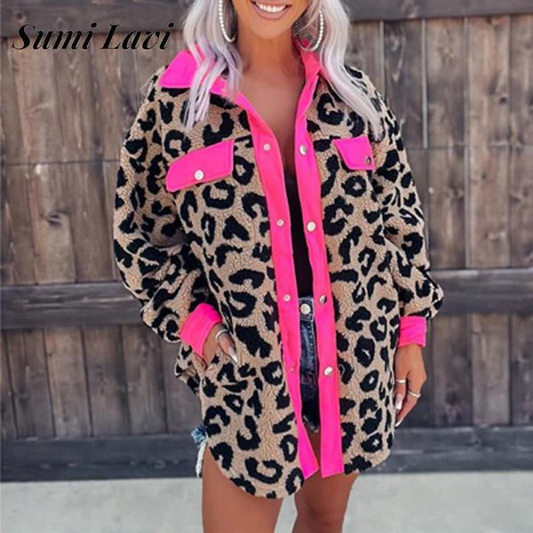 fur trend contrast color loose female thick outwear autumn winter retro button pocket coat casual women leopard print plush jacket, Black
fur trend contrast color loose female thick outwear autumn winter retro button pocket coat casual women leopard print plush jacket, Black