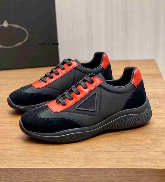 famous brands americas cup runner sports shoes embossed triangle sneakers shoe men patent leather technical fabric man flexible rubber sole, Black
famous brands americas cup runner sports shoes embossed triangle sneakers shoe men patent leather technical fabric man flexible rubber sole, Black