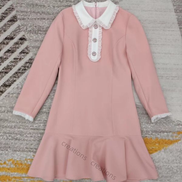 women's dress designer luxury dress spring 2023 doll collar knit high waist base sweater dress, Black;gray
women's dress designer luxury dress spring 2023 doll collar knit high waist base sweater dress, Black;gray