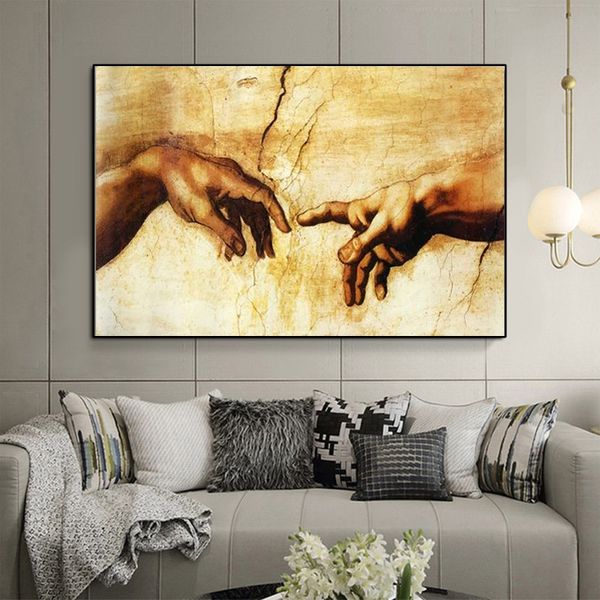 famous art the creation of adam paintings on the canvas wall art posters and prints hand to hand art pictures home l decor
famous art the creation of adam paintings on the canvas wall art posters and prints hand to hand art pictures home l decor