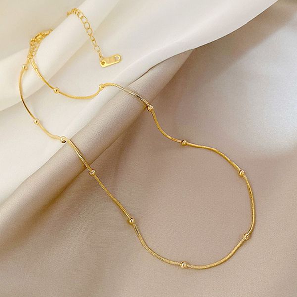 ins style good lucky gold stainless steel chain necklace simple women jewelry for gift, Silver
ins style good lucky gold stainless steel chain necklace simple women jewelry for gift, Silver