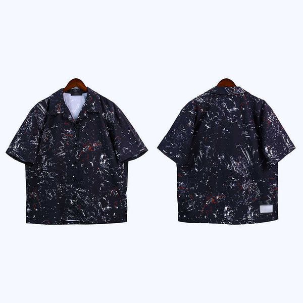 2023 early spring new men's collection of personalized print summer loose casual beach style short-sleeved shirt, White;black
2023 early spring new men's collection of personalized print summer loose casual beach style short-sleeved shirt, White;black