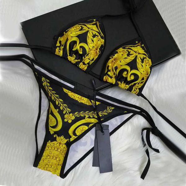 gold color designer bikini set classic pattern two pieces bikinis 2023 bandage push up swimsuit xl swimwear women with tags biquinis female, White;black
gold color designer bikini set classic pattern two pieces bikinis 2023 bandage push up swimsuit xl swimwear women with tags biquinis female, White;black