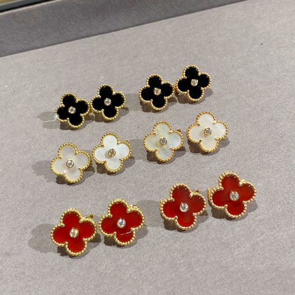 four leaf clover earrings natural shell gemstone gold plated 18k designer for woman t0p advanced materials official reproductions fashion an, Silver
four leaf clover earrings natural shell gemstone gold plated 18k designer for woman t0p advanced materials official reproductions fashion an, Silver