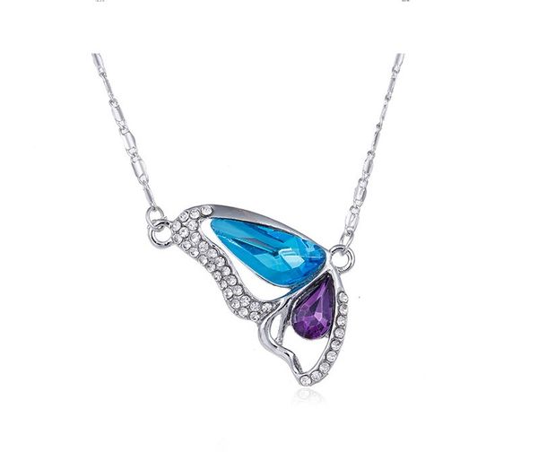 women jewelry pendant necklace inlaid superior rhinestone crystal twinkle non fading valentine's gift plating white k elegant butterfly, Silver
women jewelry pendant necklace inlaid superior rhinestone crystal twinkle non fading valentine's gift plating white k elegant butterfly, Silver