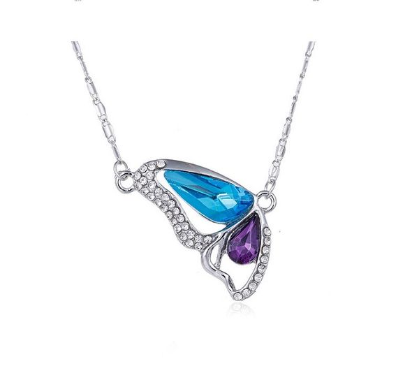 women jewelry pendant necklace inlaid superior rhinestone crystal twinkle non fading valentine's gift plating white k elegant butterfly, Silver
women jewelry pendant necklace inlaid superior rhinestone crystal twinkle non fading valentine's gift plating white k elegant butterfly, Silver