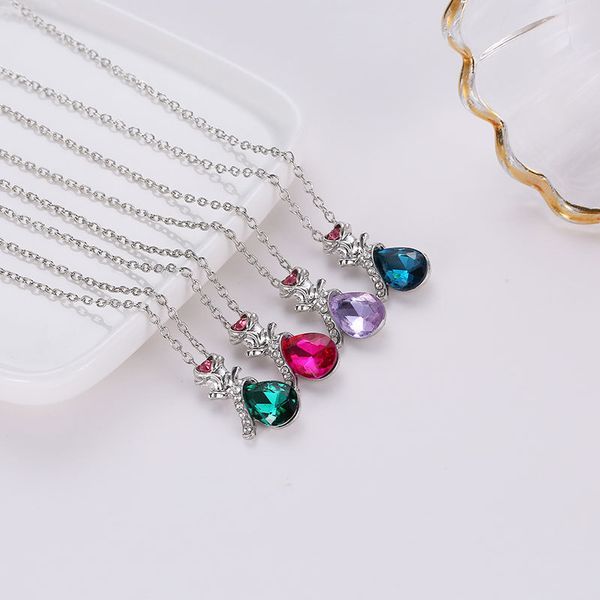 10 sets/lot women jewelry pendant necklace inlaid superior rhinestone crystal twinkle non fading valentine's gift plating white k ellin, Silver
10 sets/lot women jewelry pendant necklace inlaid superior rhinestone crystal twinkle non fading valentine's gift plating white k ellin, Silver