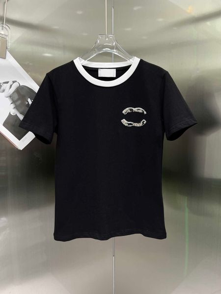 23ss tee womens t-shirt womens designer clothing round neck pure cotton sequin embroidery color mosaic logo womens clothes, White
23ss tee womens t-shirt womens designer clothing round neck pure cotton sequin embroidery color mosaic logo womens clothes, White
