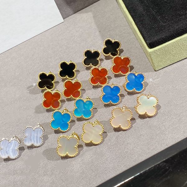 four leaf clover earrings natural shell gemstone gold plated 18k designer for woman t0p advanced materials brand designer european size luxu, Silver
four leaf clover earrings natural shell gemstone gold plated 18k designer for woman t0p advanced materials brand designer european size luxu, Silver