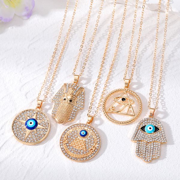 s3574 geometric fatima palm enamel turkish blue eye pendant necklace for women rhinestone evil eyes choker necklaces, Silver
s3574 geometric fatima palm enamel turkish blue eye pendant necklace for women rhinestone evil eyes choker necklaces, Silver