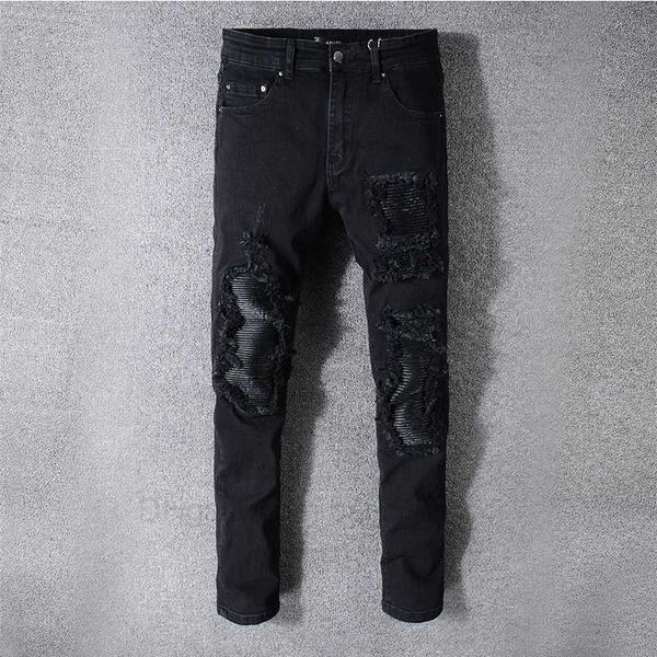 distressed destroyed mens jeans fashion black solid pants casual slim fit patched male jeans denim trousers, Blue
distressed destroyed mens jeans fashion black solid pants casual slim fit patched male jeans denim trousers, Blue