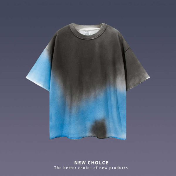 men's t-shirts spray dyeing tshirt men streetwear contrast color tees suit korean style oversized summer couple cotton short sleeve uni, White;black
men's t-shirts spray dyeing tshirt men streetwear contrast color tees suit korean style oversized summer couple cotton short sleeve uni, White;black