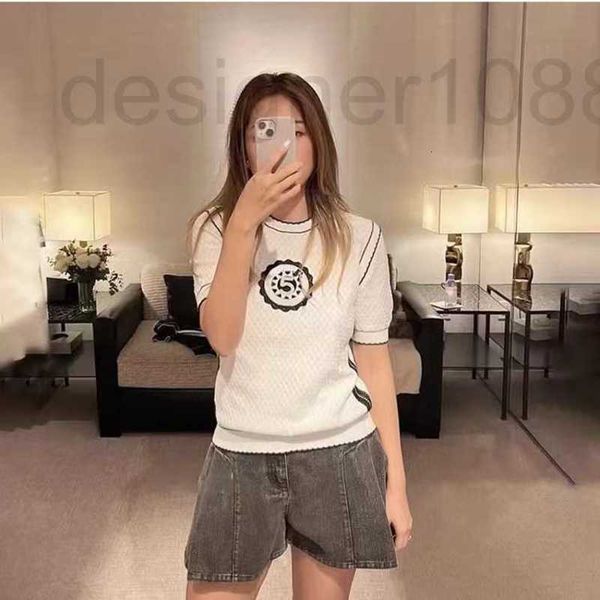 designer 23 spring/summer round neck casual versatile small fragrance sunflower embroidery beaded sequin knitted short sleeve t-shirt vprg, White;black
designer 23 spring/summer round neck casual versatile small fragrance sunflower embroidery beaded sequin knitted short sleeve t-shirt vprg, White;black