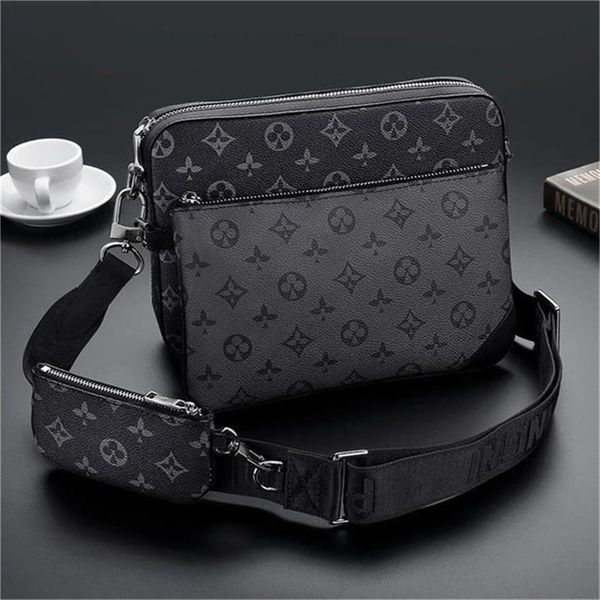 men luxury trio desinger messenger bag eclipse reverse canvas crossbody bags 3 piece set leather shoulder bag with purse wallet clutch black
men luxury trio desinger messenger bag eclipse reverse canvas crossbody bags 3 piece set leather shoulder bag with purse wallet clutch black
