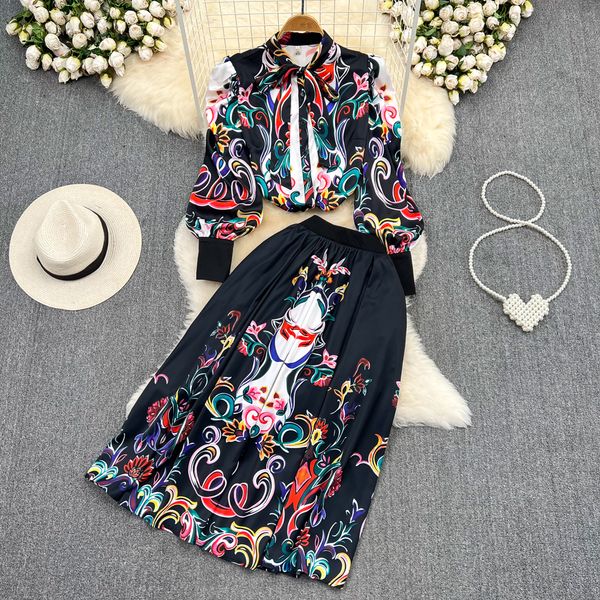 autumn vintage women's two piece pants shorts female's bow shirt collar long lantern sleeve floral print mini shorts suit set 2023, White
autumn vintage women's two piece pants shorts female's bow shirt collar long lantern sleeve floral print mini shorts suit set 2023, White